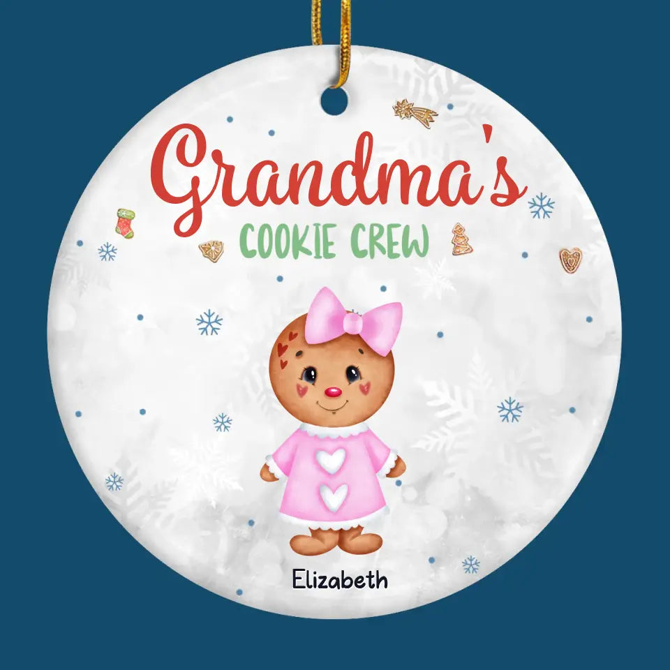 Le pain d'épices sent bon la maison et les réunions de famille pendant les fêtes - Décoration personnalisée pour la famille - Forme ronde en céramique - Cadeau de Noël pour maman, grand-mère