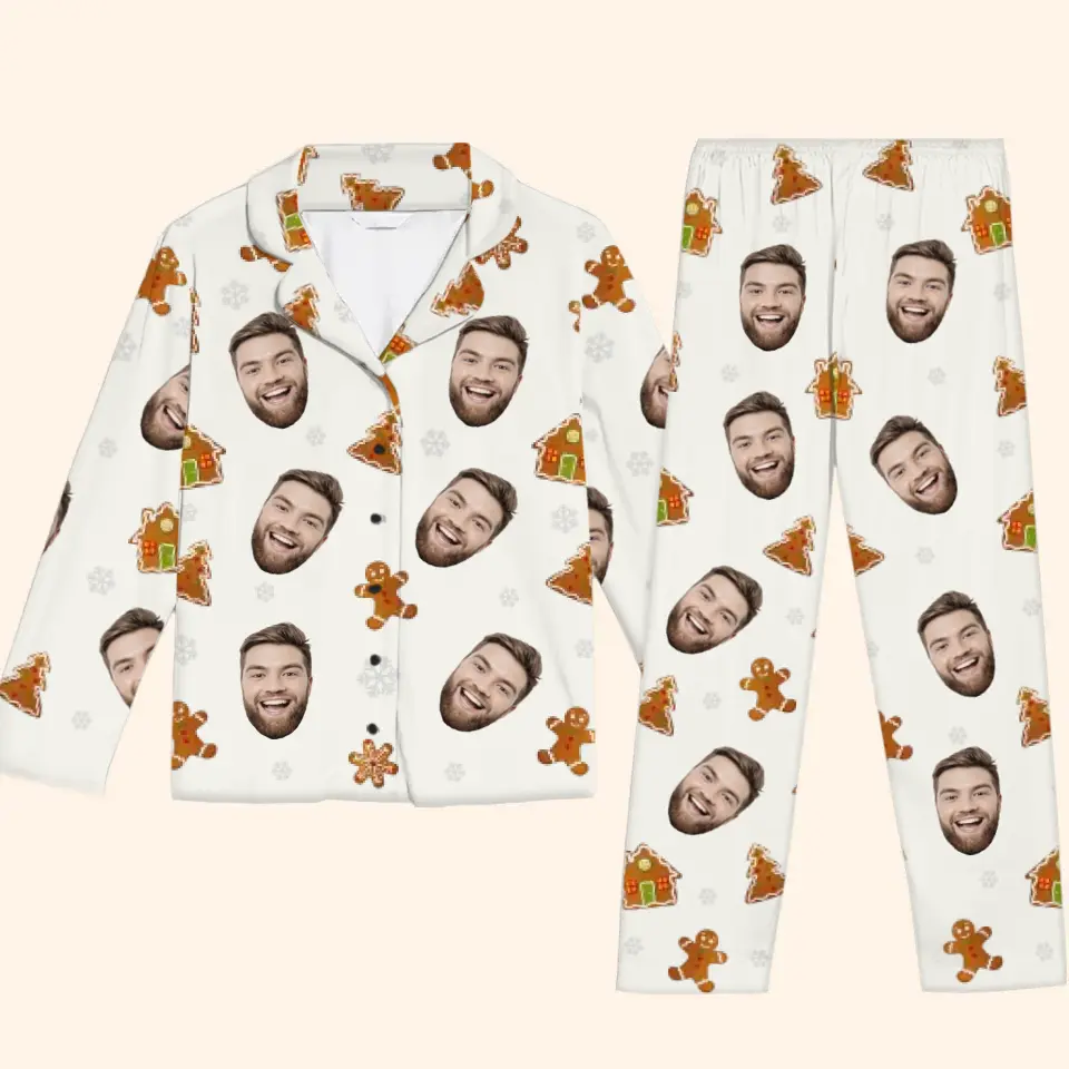 Photo personnalisée : Noël est une fête conviviale - Pyjama personnalisé pour toute la famille - Cadeau de Noël pour les membres de la famille