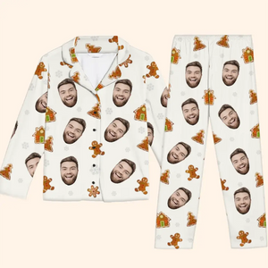 Photo personnalisée : Noël est une fête conviviale - Pyjama personnalisé pour toute la famille - Cadeau de Noël pour les membres de la famille