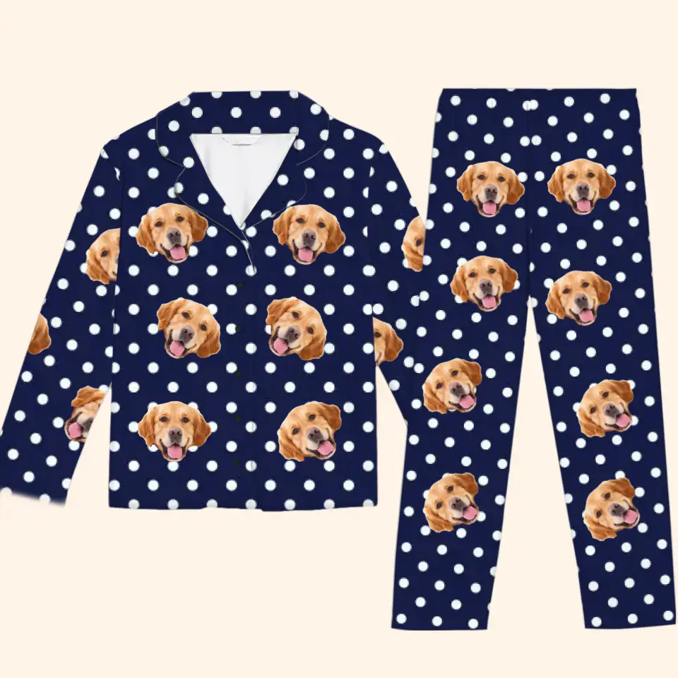 Photo personnalisée : rien ne dit mieux l'amour des animaux que de porter leur visage sur votre pyjama - Pyjama personnalisé pour chien et chat - Cadeau de Noël pour les propriétaires et les amoureux des animaux