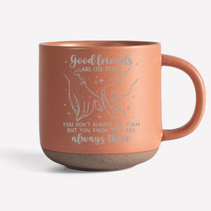 Les bons amis sont comme des étoiles - Mug en poterie personnalisé Bestie - Cadeau pour meilleures amies, meilleures amies, sœurs