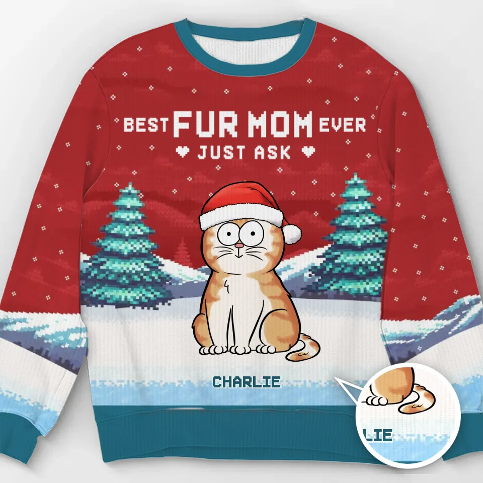 Une façon chaleureuse de célébrer Noël avec vos amis à quatre pattes - Sweat-shirt personnalisé pour chien et chat - Pull unisexe en laine - Cadeau de Noël pour les propriétaires et les amoureux des animaux