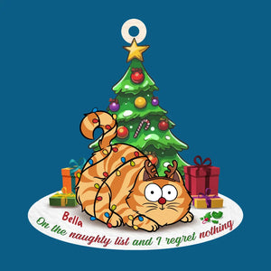 Tout ce que je veux pour Noël, c'est toi - Ornement de chat personnalisé - Forme en bois personnalisée - Cadeau de Noël pour les propriétaires d'animaux et les amoureux des animaux