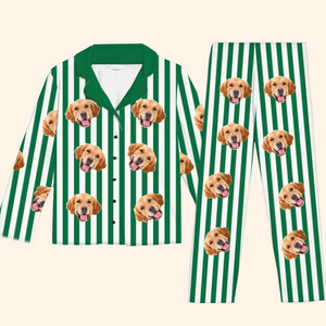 Pyjama personnalisé avec photo « Tu es mon miracle de Noël à quatre pattes » - Pyjama personnalisé pour chien et chat - Cadeau de Noël pour propriétaires et amoureux des animaux