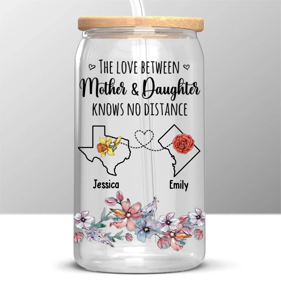 Une mère est la meilleure amie de sa fille - Tasse en verre personnalisée pour la famille, tasse à café glacé - Cadeau pour maman et fille