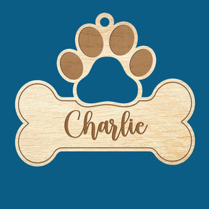 Un cadeau attentionné pour tous ceux qui aiment leur famille à quatre pattes - Ornement personnalisé pour chien et chat - Forme en bois personnalisée - Cadeau de Noël pour les propriétaires d'animaux et les amoureux des animaux