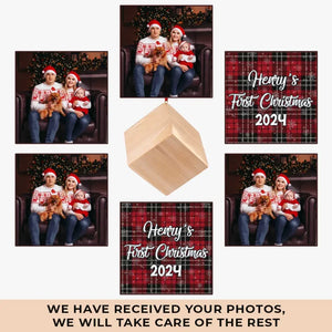 Photo personnalisée : le début de nombreux moments magiques - Ornement en bois personnalisé pour la famille - Cadeau de Noël pour bébé, enfant et nouveau-né