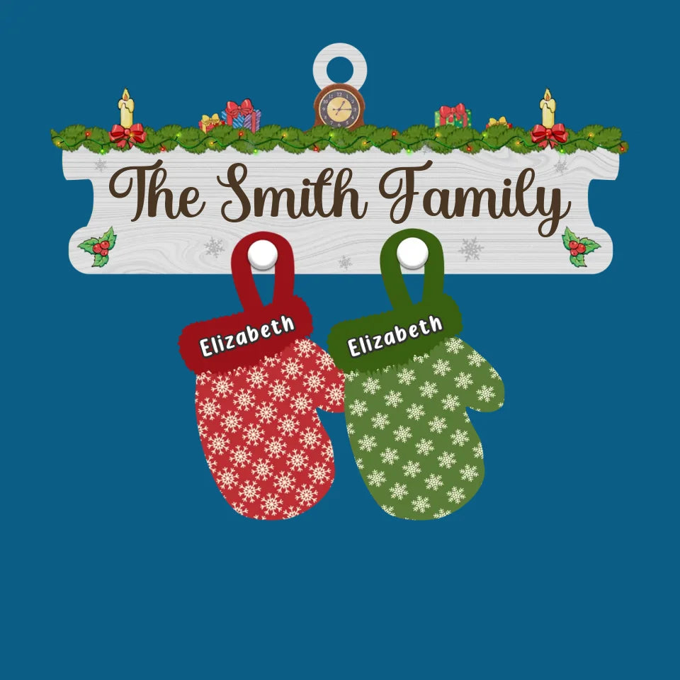 Noël est un moment de famille, d'amour et de joie - Décoration familiale personnalisée - Forme en bois personnalisée - Cadeau de Noël pour les membres de la famille