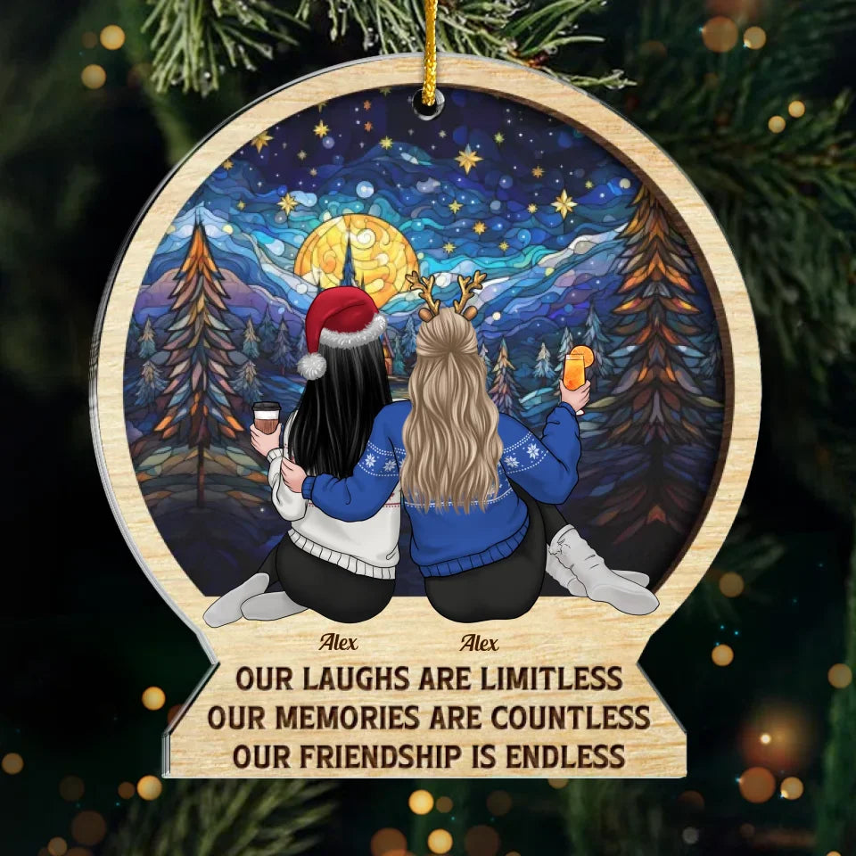 Les amis simplifient tout - Décoration personnalisée pour meilleure amie - Forme personnalisée en acrylique - Cadeau de Noël pour meilleures amies, meilleures amies, sœurs