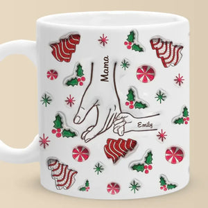 Les petites choses créent de grands souvenirs en famille - Mug personnalisé avec effet gonflé en 3D - Cadeau de Noël pour maman ou grand-mère