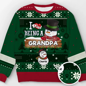 J'adore être grand-mère - Sweat-shirt personnalisé en laine unisexe - Cadeau de Noël pour grand-mère et grand-père