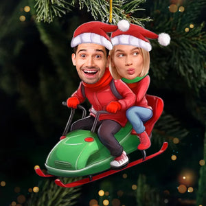 Photo personnalisée « C'est le meilleur Noël de tous les temps » – Ornement personnalisé pour couple – Forme personnalisée en acrylique – Cadeau de Noël pour mari et femme, anniversaire