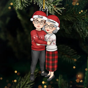 Tes câlins et tes biscuits sont les meilleurs, grand-mère ! - Décoration familiale personnalisée - Forme personnalisée en acrylique - Cadeau de Noël pour grand-mère