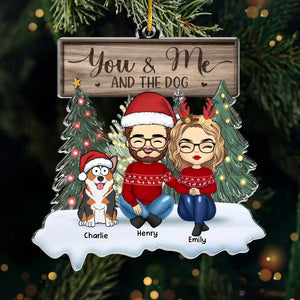 Pattes et amour remplissent notre maison - Ornement personnalisé pour chien et chat - Forme personnalisée en acrylique - Cadeau de Noël pour mari, femme, anniversaire, propriétaires d'animaux, amoureux des animaux
