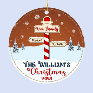 L'amour de la famille rend chaque Noël joyeux - Décoration de Noël personnalisée en cuir - Cadeau de Noël pour les membres de la famille