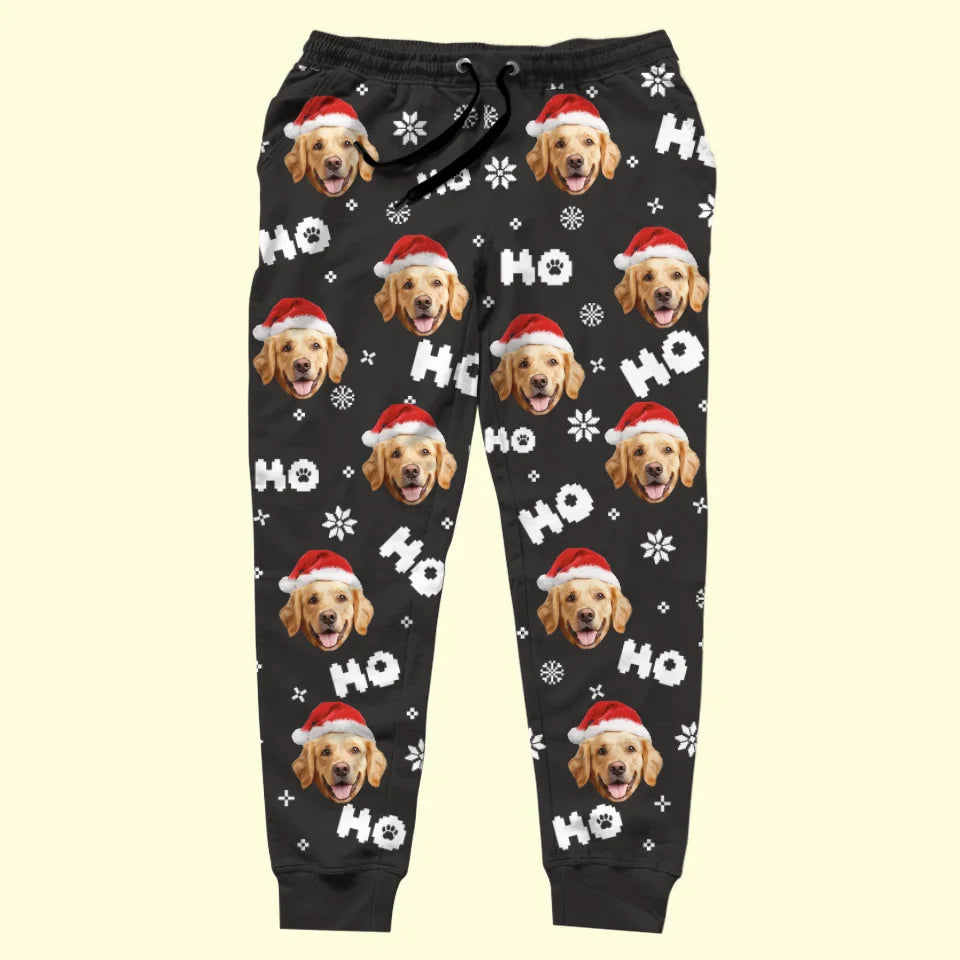 Des amis à fourrure personnalisés pour un Noël lumineux ! Pantalons de survêtement unisexes personnalisés pour chiens et chats ! Cadeau de Noël pour propriétaires et amoureux des animaux.