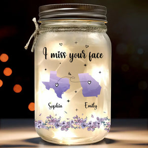 La distance ne signifie pas grand-chose quand quelqu'un compte beaucoup - Lampe Mason Jar personnalisée Bestie - Cadeau pour les meilleures amies, BFF, sœurs