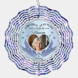 Photo personnalisée à jamais manquée, mais toujours là - Tourne-vent personnalisé commémoratif - Cadeau de condoléances pour les membres de la famille