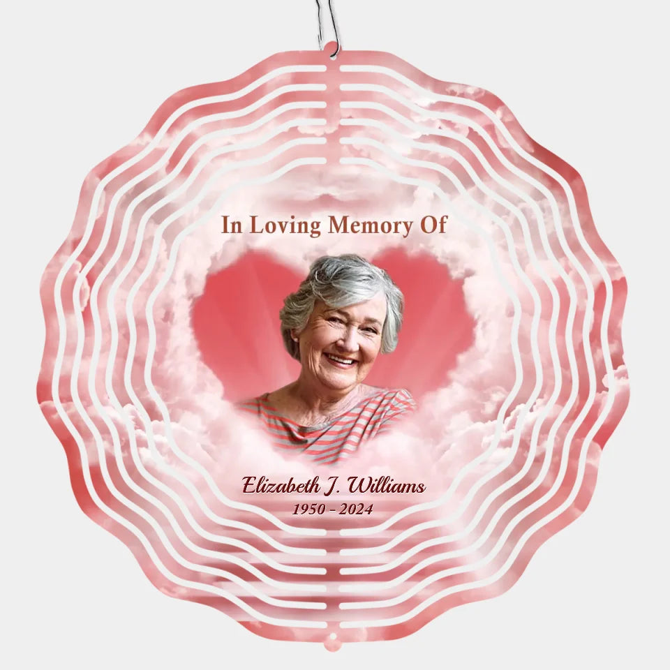 Custom Photo Too Well Loved To Ever Be Forgotten - Memorial Personalized Custom Wind Spinner - Sympathy Gift For Family Members