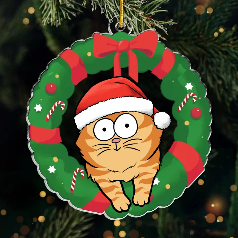 Une façon unique de se souvenir de votre chat bien-aimé pendant les fêtes - Ornement personnalisé pour chat - Forme personnalisée en acrylique - Cadeau de Noël pour les propriétaires d'animaux et les amoureux des animaux