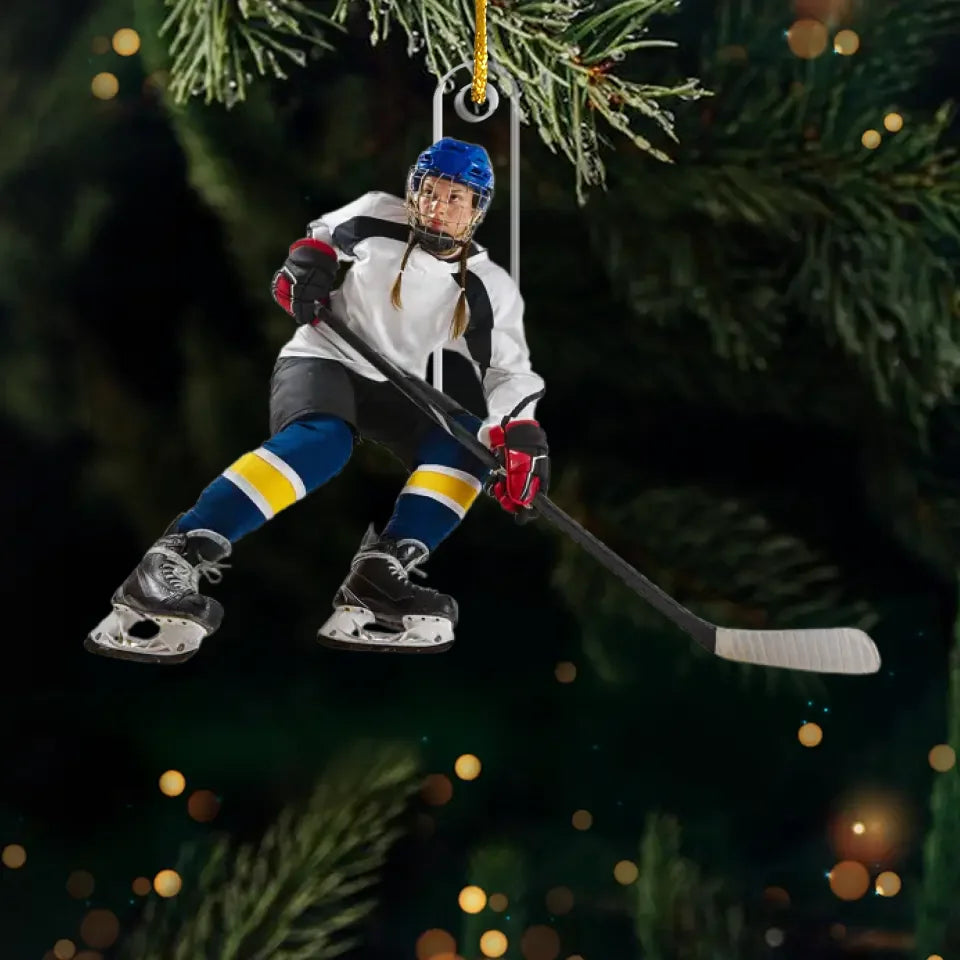 Photo personnalisée Noël est partout - Décoration personnalisée en acrylique - Cadeau de Noël pour les amateurs de sport et les sportifs