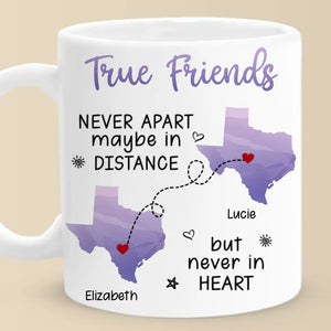 La véritable amitié résiste au temps - Mug personnalisé Besties - Cadeau pour meilleures amies, meilleures amies, sœurs