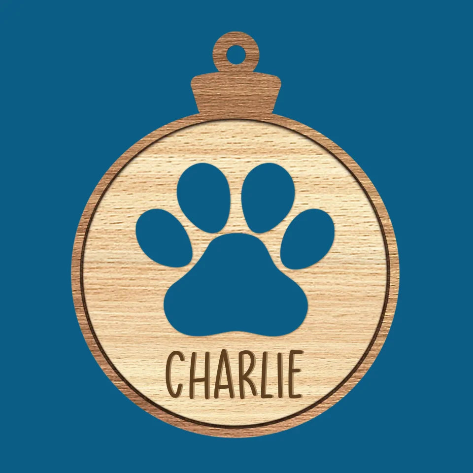 Pattes et joie pour un Noël parfait ! Décoration personnalisée pour chien et chat ! Bois de forme personnalisée ! Cadeau de Noël pour les propriétaires et les amoureux des animaux.