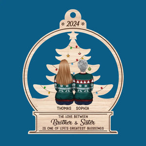 Le plus beau cadeau que nos parents nous ont offert - Décoration familiale personnalisée - Bois de forme personnalisée - Cadeau de Noël pour les membres de la famille, les frères et sœurs