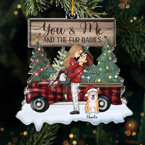 Merci pour les souvenirs de Noël ! Ornement personnalisé pour couple en acrylique, forme personnalisée, cadeau de Noël pour mari et femme, anniversaire, propriétaires d'animaux et amoureux des animaux.