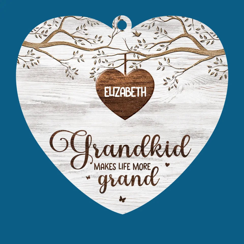 L'amour de grand-mère est éternel - Ornement personnalisé pour la famille - Forme en bois personnalisée - Cadeau de Noël pour grand-mère