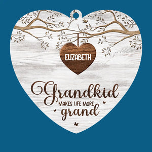 L'amour de grand-mère est éternel - Ornement personnalisé pour la famille - Forme en bois personnalisée - Cadeau de Noël pour grand-mère