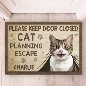 Tapis décoratif personnalisé avec photo de chat : la vie est pleine de petits bonheurs avec les chats autour de vous ! Cadeau pour les propriétaires et les amoureux des animaux.