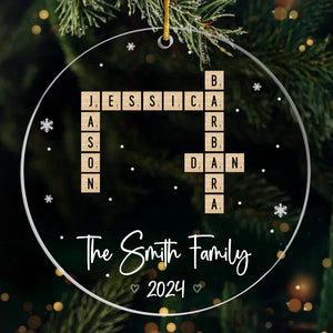 Noël est un moment privilégié pour les familles - Décoration personnalisée pour la famille - Acrylique en forme personnalisée - Cadeau de Noël pour les membres de la famille