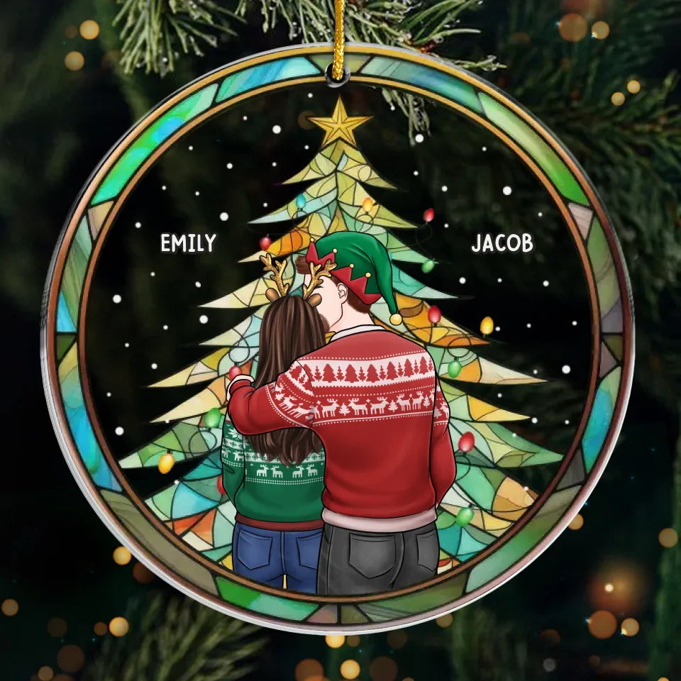 Votre amour est comme à la maison - Ornement personnalisé pour couple - Forme personnalisée en acrylique - Cadeau de Noël pour mari et femme, anniversaire