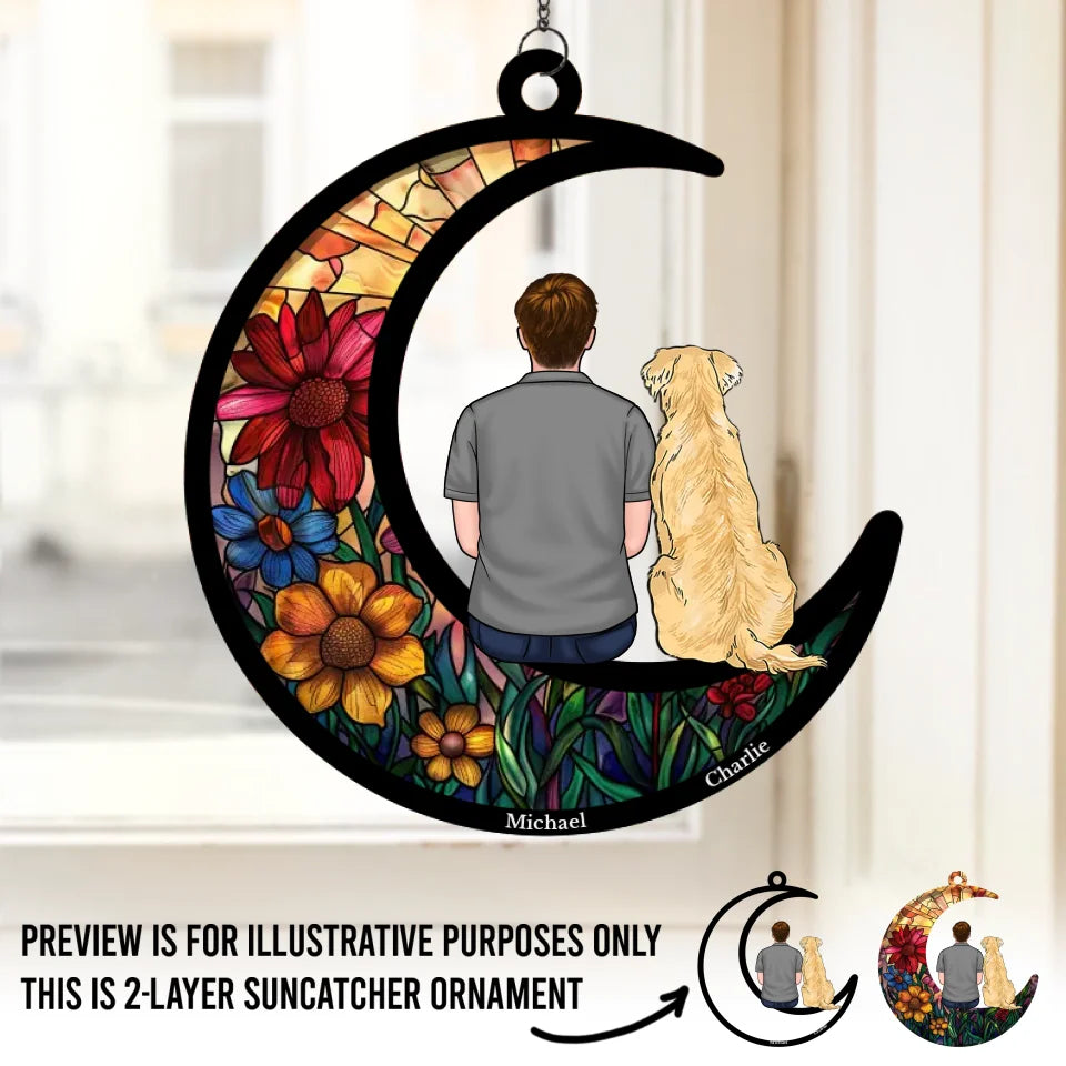 Sieste éternelle au soleil - Attrape-soleil personnalisé à suspendre à une fenêtre - Cadeau de condoléances pour les propriétaires et les amoureux des animaux