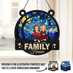 C'est nous - Attrape-soleil personnalisé pour fenêtre - Cadeau de Noël pour les membres de la famille