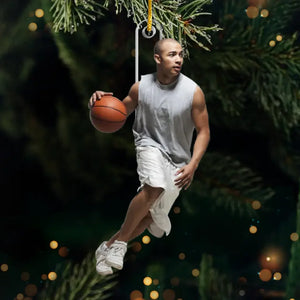 Photo personnalisée : continuez à repousser vos limites et profitez du voyage - Ornement personnalisé personnalisé - Forme personnalisée en acrylique - Cadeau de Noël pour les amateurs de sport, les joueurs de sport