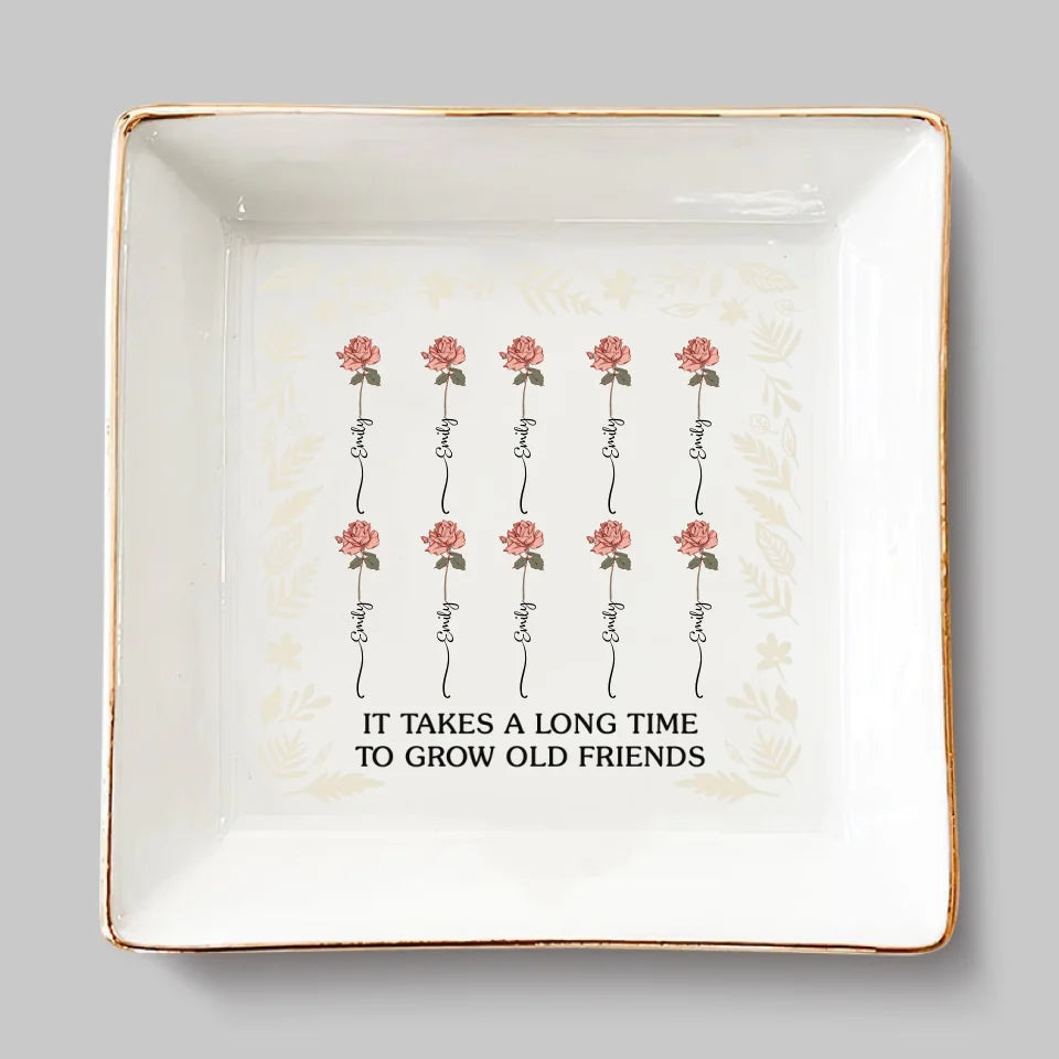 Fleurissez comme votre meilleure amie - Porte-bijoux personnalisé - Cadeau pour meilleures amies, meilleures amies, sœurs