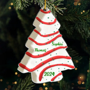 Joyeux Noël à ma famille ! Décoration personnalisée en acrylique pour la famille. Cadeau de Noël pour les membres de la famille.