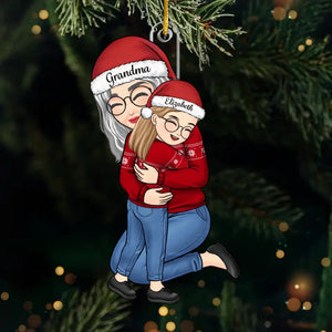 Tu es dans mon cœur pour toujours, grand-mère - Ornement personnalisé familial - Forme personnalisée en acrylique - Cadeau de Noël pour grand-mère