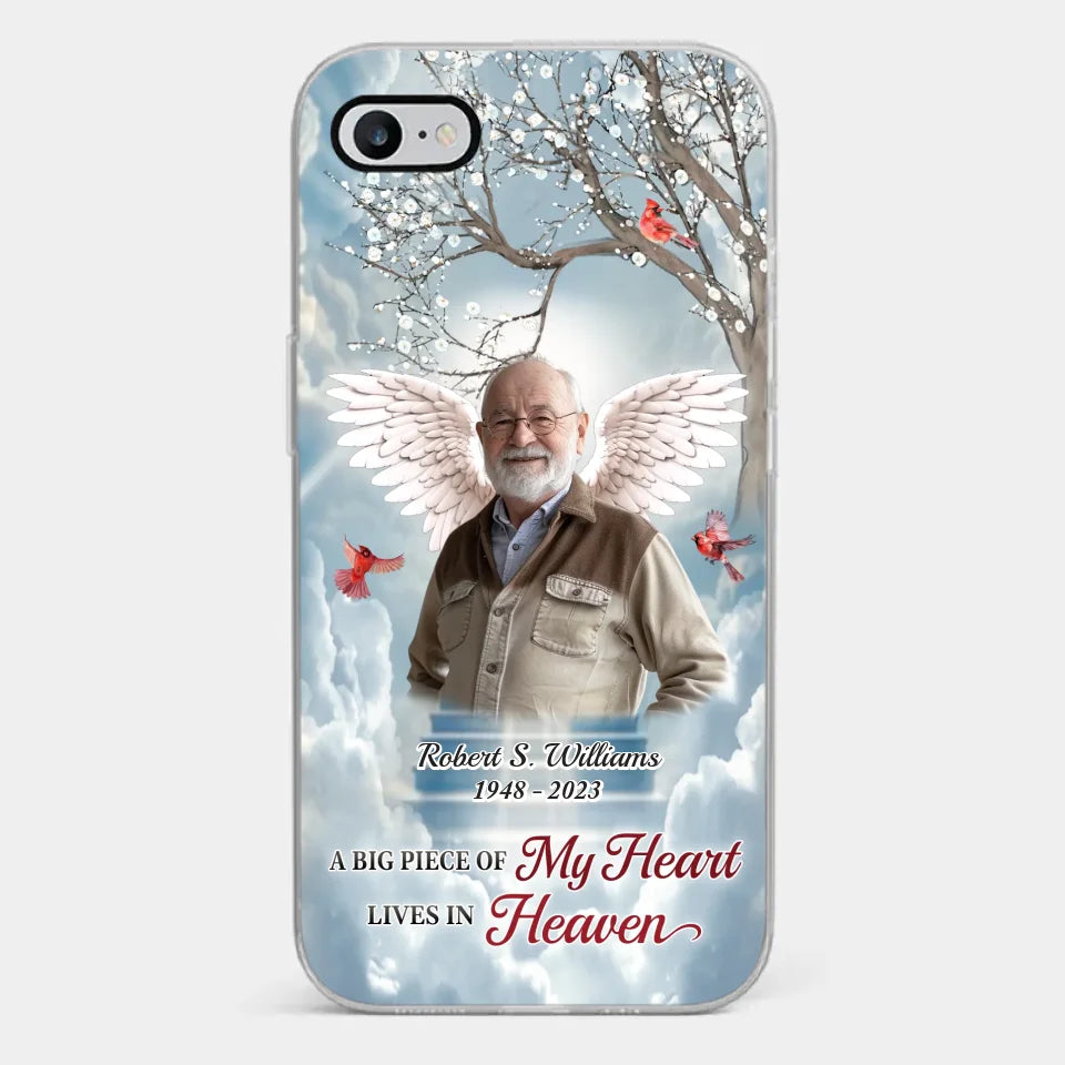 Photo personnalisée : les braves peuvent tomber, mais ne jamais céder – Coque de téléphone transparente personnalisée commémorative – Cadeau de condoléances pour les membres de la famille