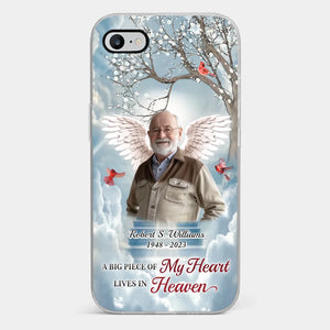 Photo personnalisée : les braves peuvent tomber, mais ne jamais céder – Coque de téléphone transparente personnalisée commémorative – Cadeau de condoléances pour les membres de la famille