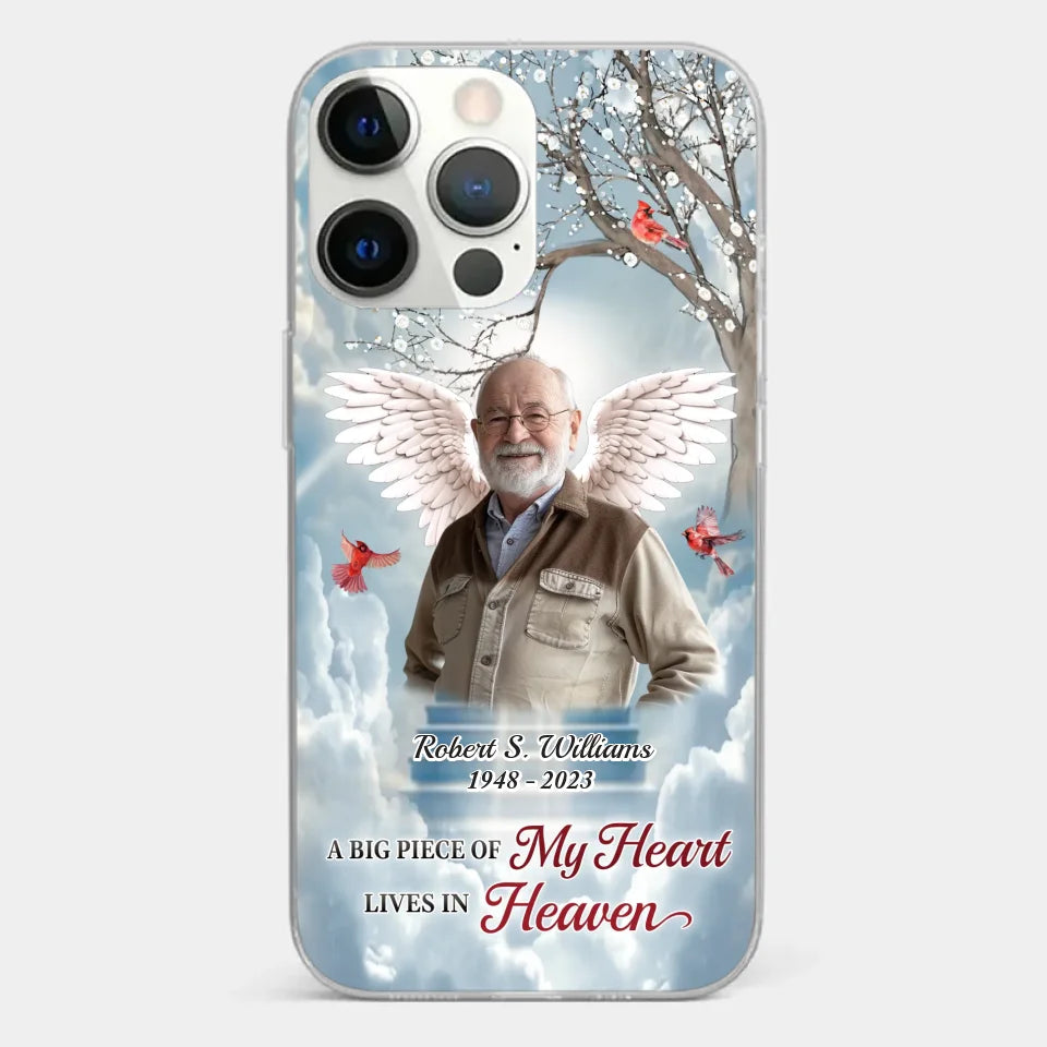 Photo personnalisée : les braves peuvent tomber, mais ne jamais céder – Coque de téléphone transparente personnalisée commémorative – Cadeau de condoléances pour les membres de la famille