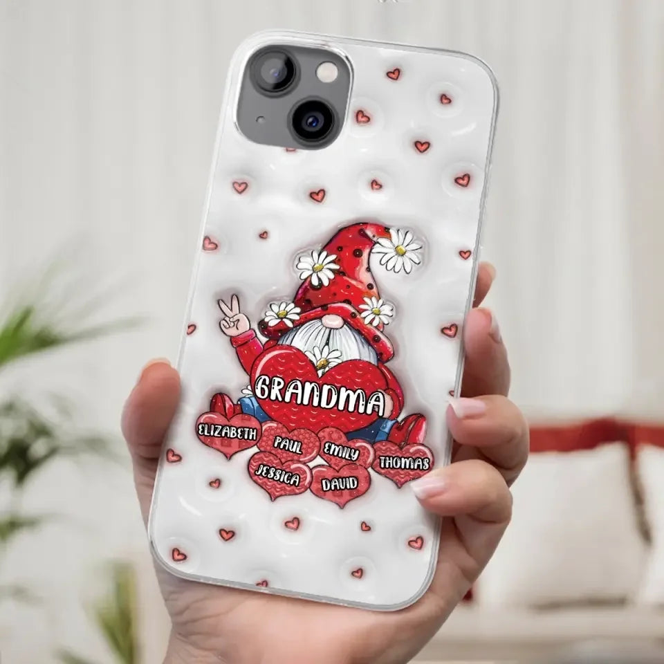 L'amour d'une mère est sans limites - Coque de téléphone transparente personnalisée avec effet gonflé en 3D - Cadeau pour maman et grand-mère