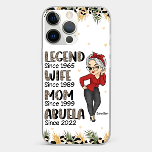 Promu arrière-grand-mère - Coque de téléphone transparente personnalisée pour la famille - Cadeau pour maman et grand-mère