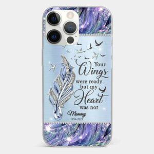 Tu seras toujours dans mon cœur - Étui de téléphone transparent personnalisé commémoratif - Cadeau de condoléances pour les membres de la famille