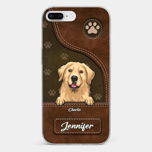 Un chien remue la queue avec son cœur - Coque de téléphone transparente personnalisée pour chien - Cadeau pour les propriétaires d'animaux et les amoureux des animaux