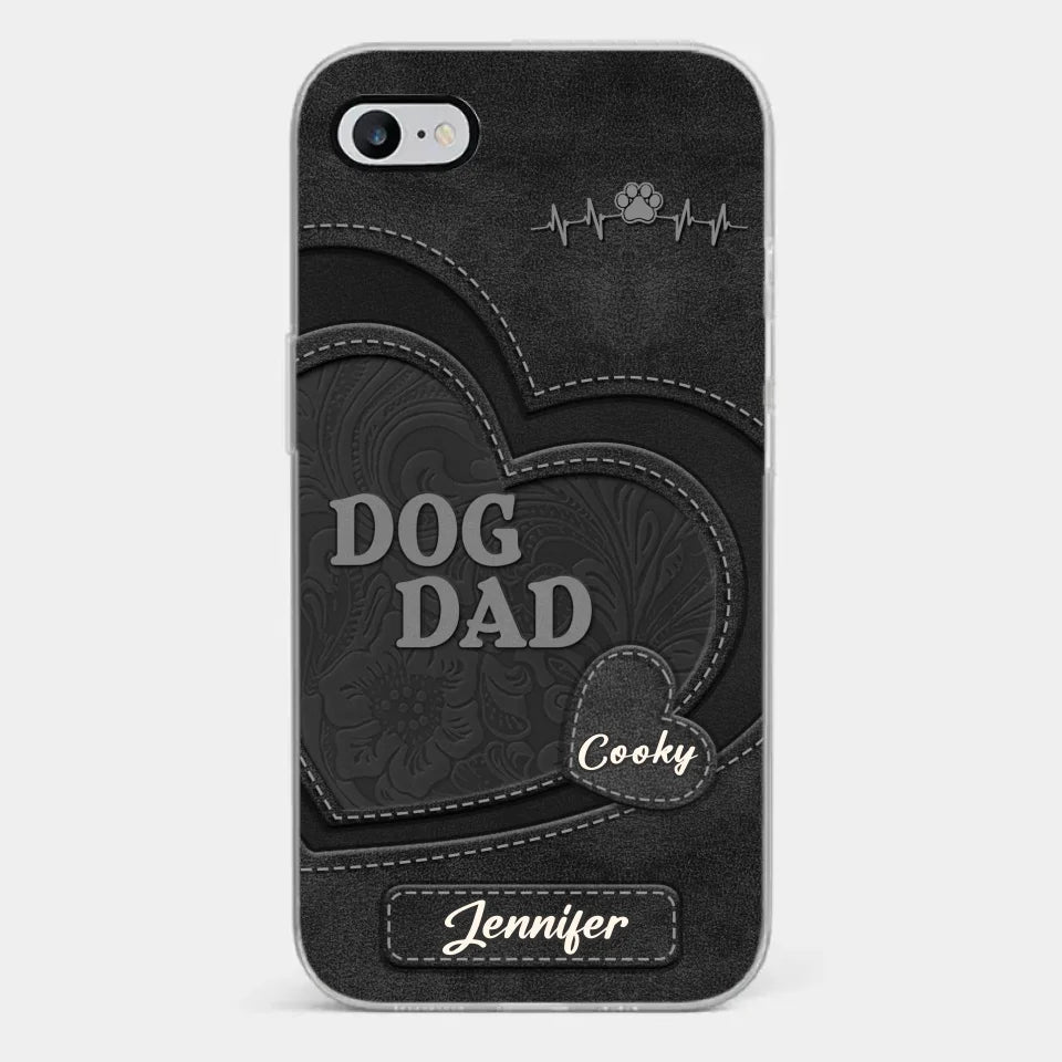 Je te garde à jamais dans mon cœur ! Coque de téléphone transparente personnalisée pour chien et chat ! Cadeau pour les propriétaires et les amoureux des animaux.