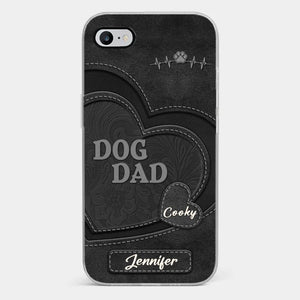 Je te garde à jamais dans mon cœur ! Coque de téléphone transparente personnalisée pour chien et chat ! Cadeau pour les propriétaires et les amoureux des animaux.
