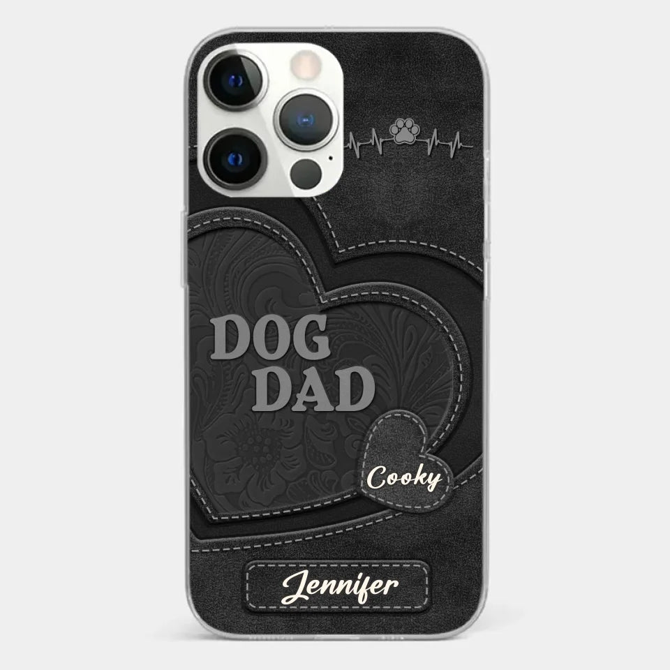 Je te garde à jamais dans mon cœur ! Coque de téléphone transparente personnalisée pour chien et chat ! Cadeau pour les propriétaires et les amoureux des animaux.